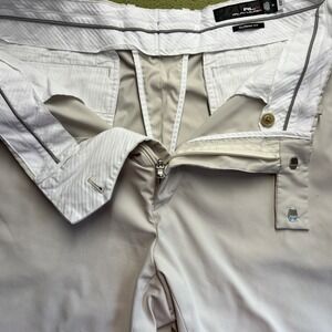 Polo Ralph Lauren Golf Shorts Size 34 Performance Beige Stretch Lightweight Logo